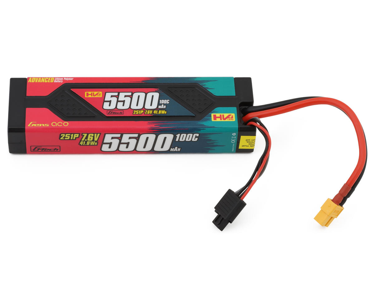 Gens Ace G-Tech Advanced Smart 2S 100C LiHV Battery 100C (7.6V/5500mAh) w/XT60