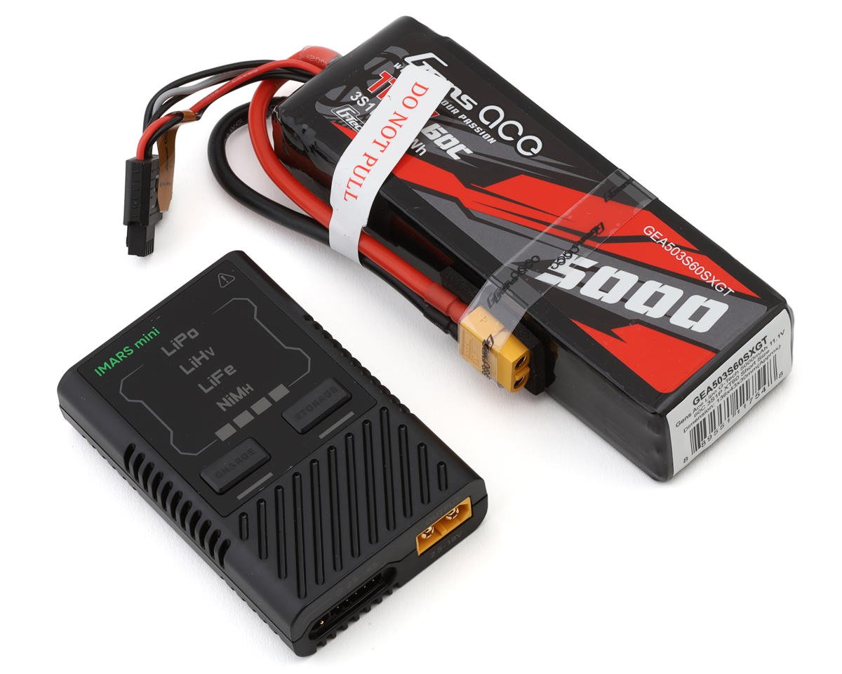 Gens Ace G-Tech Smart 3S Bundle w/3S 60C XT60 LiPo Battery (5000mAh) & IMars Mini Charger