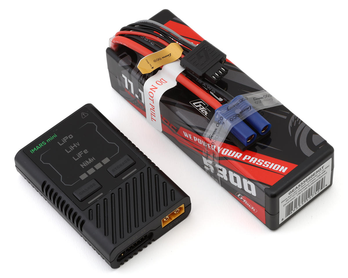 Gens Ace G-Tech Smart 3S Bundle w/3S 60C EC5 LiPo Battery (5300mAh) & IMars Mini Charger