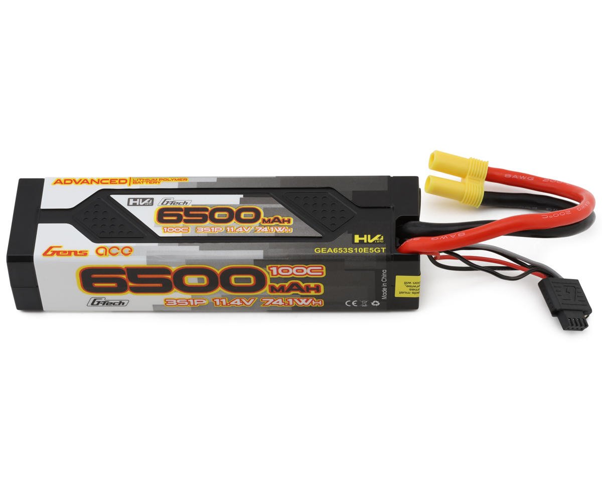 Gens Ace 3S 100C G-Tech Advanced Smart LiHV Hardcase Battery (11.4V/6500mAh) w/EC5 Connector