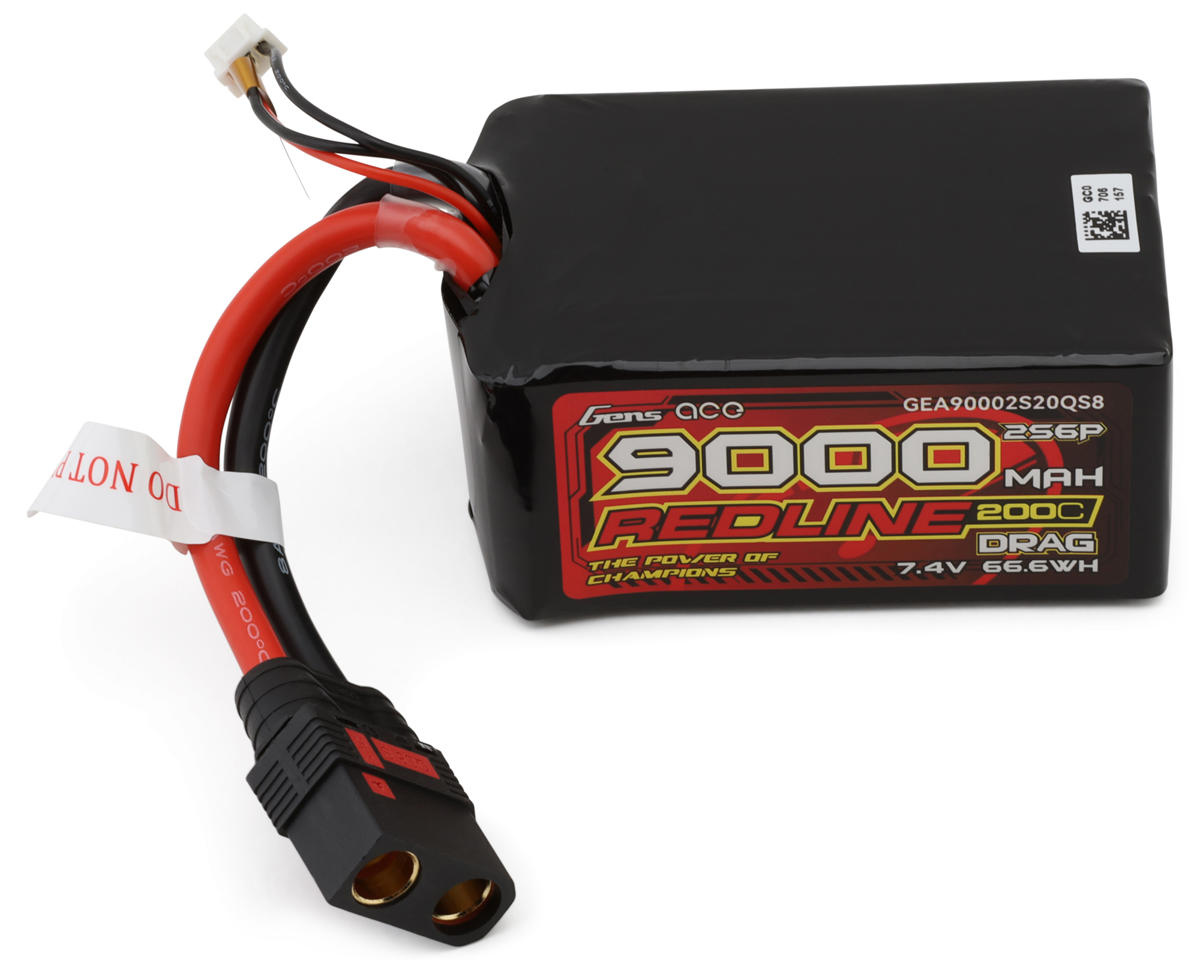 Gens Ace Redline "Drag" 2S 200C LiPo Battery (7.4V/9000mAh) w/QS8 Connector