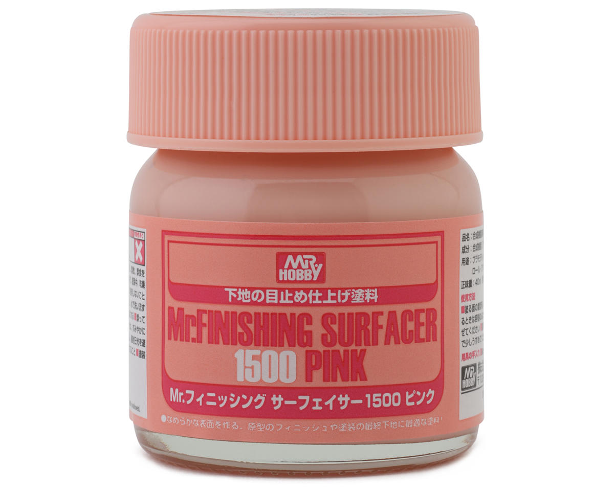 GSI Creos Mr. Hobby Aquious Surfacer 1500 Base Sealing lacquer Paint (Pink) (40ml)
