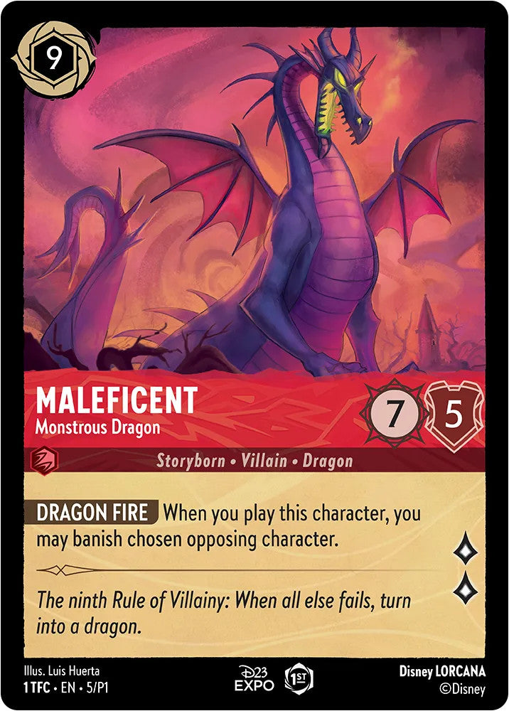 Maleficent - Monstrous Dragon (D23 Promos 5) Promo - Near Mint Holofoi