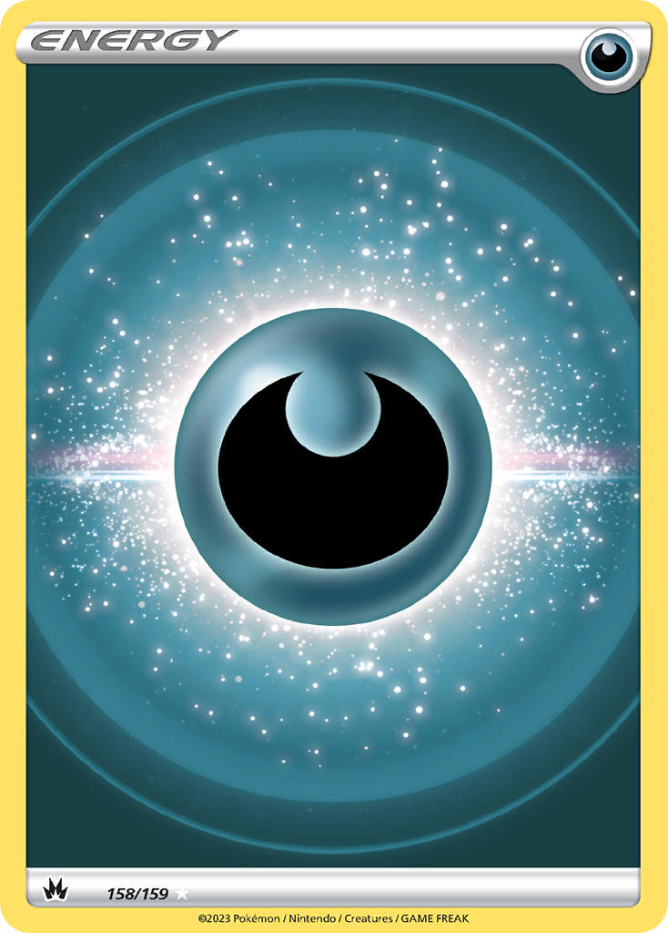 Darkness Energy (Texture Full Art) - 158/159 (CRZ) Ultra Rare - Near M