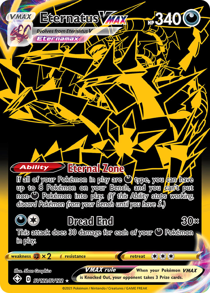Eternatus VMAX - SV122/SV122 (SHF:SV) Shiny Holo Rare - Near Mint Holo