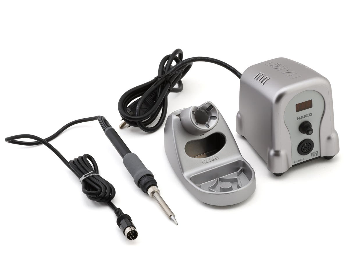Hakko FX888DX ESD Safe Digital Adjustable Temperature Soldering Iron Station (Silver)