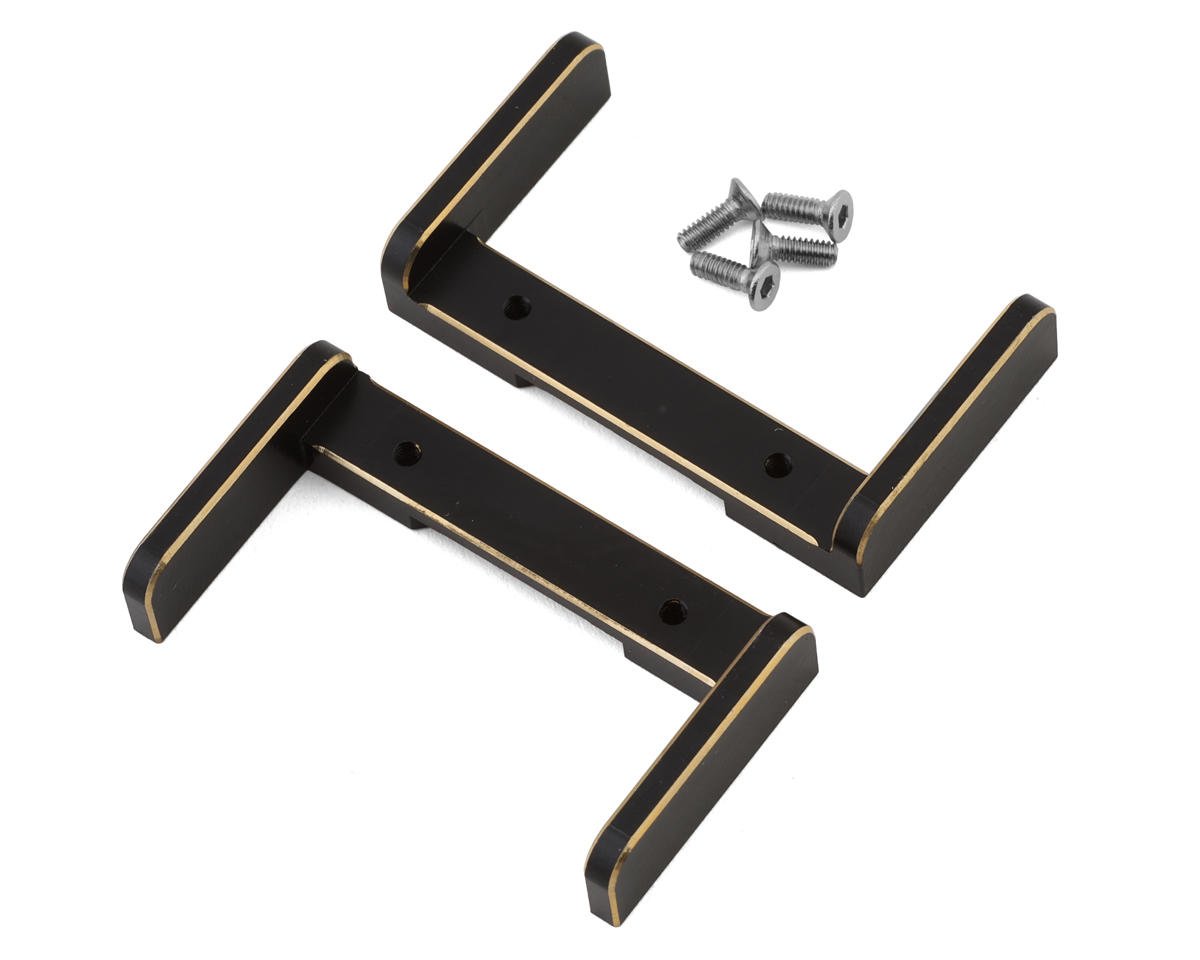 HackFab Losi Mini-B and Mini-T 2.0 Brass Battery Brackets (2) (No Strap)