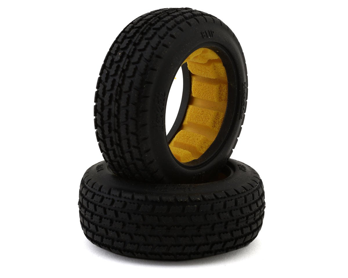 HackFab Losi Mini-B Blip Mini Front Oval Tires (2) (Super Soft) w/Closed Cell Foam Inserts