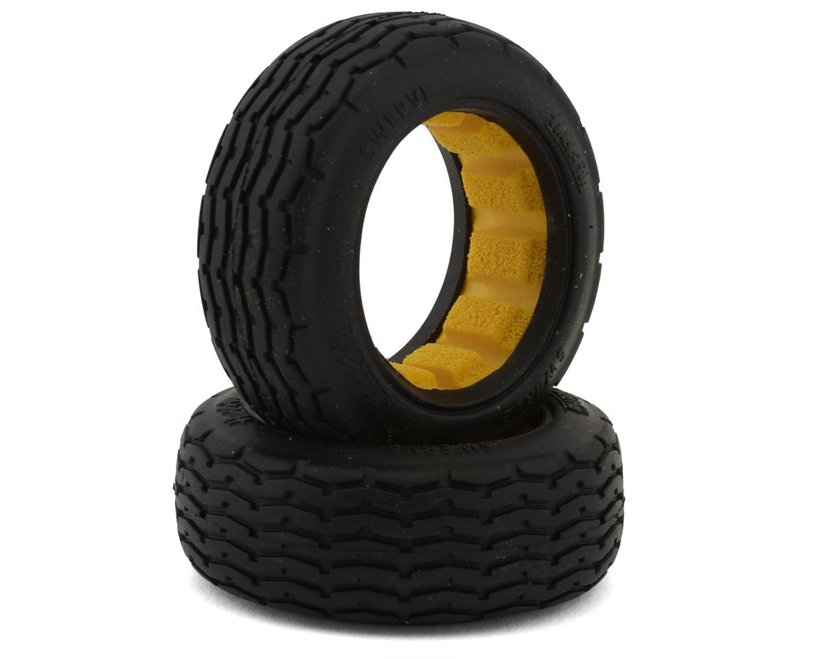 HackFab Losi Mini-B Swerve Mini Front Oval Tires (2) (Super Soft) w/Closed Cell Foam Inserts