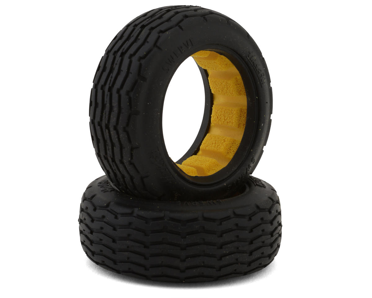 HackFab Losi Mini-B Swerve Mini Front Oval Tires (2) (Medium) w/Closed Cell Foam Inserts