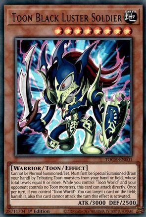 Toon Black Luster Soldier (TOCH-EN001) Ultra Rare 1st Edition