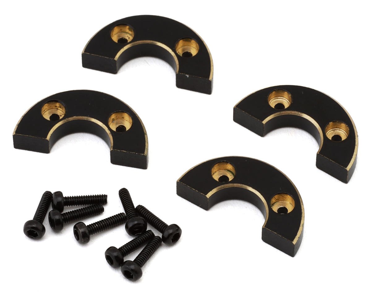 HPI Venture18 Brass Steering Block Weight Adapters (Black) (4) (4g)