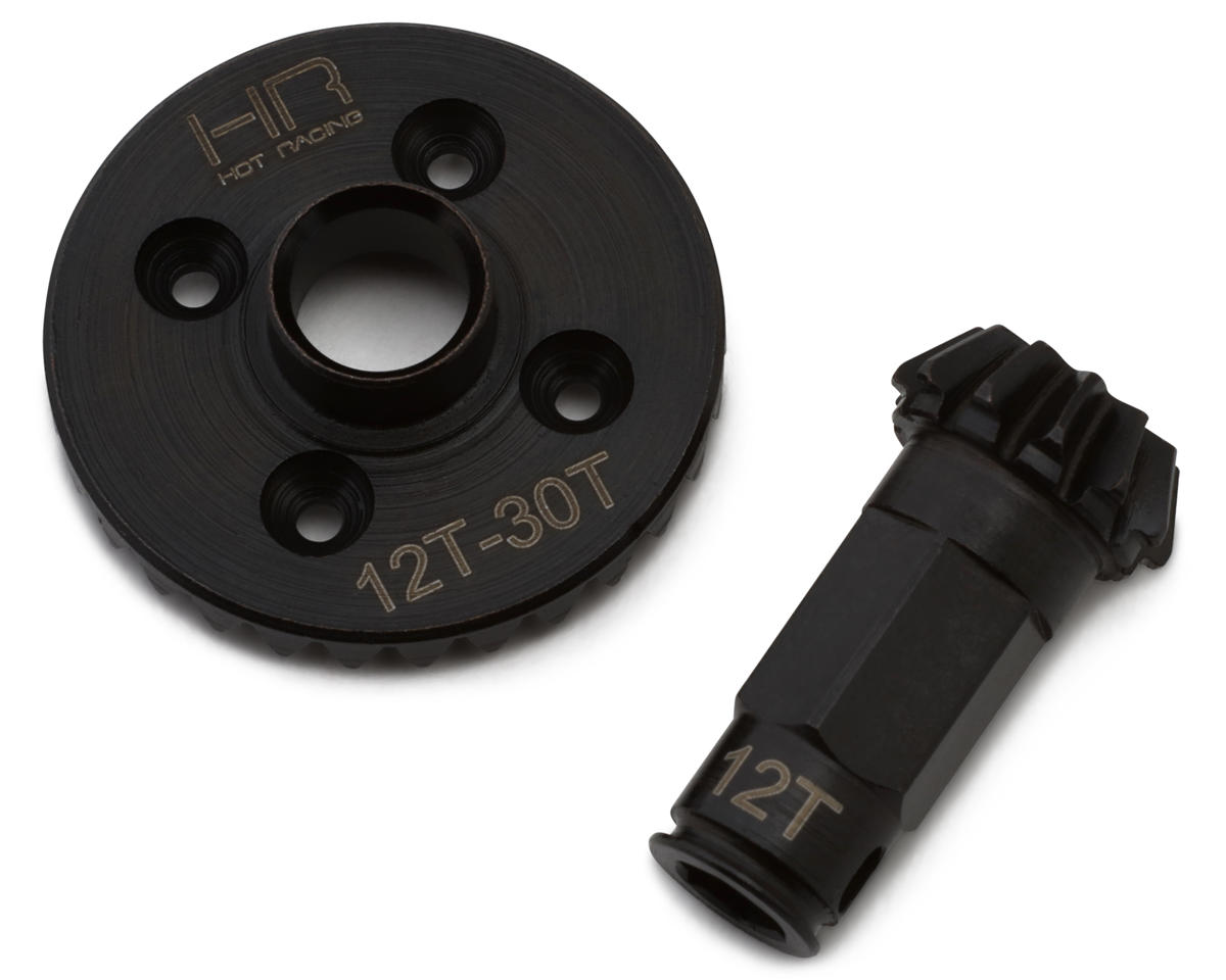 Hot Racing Arrma Grom Rear Steel Helical Differential Ring & Pinion Gears Set (30/12T)