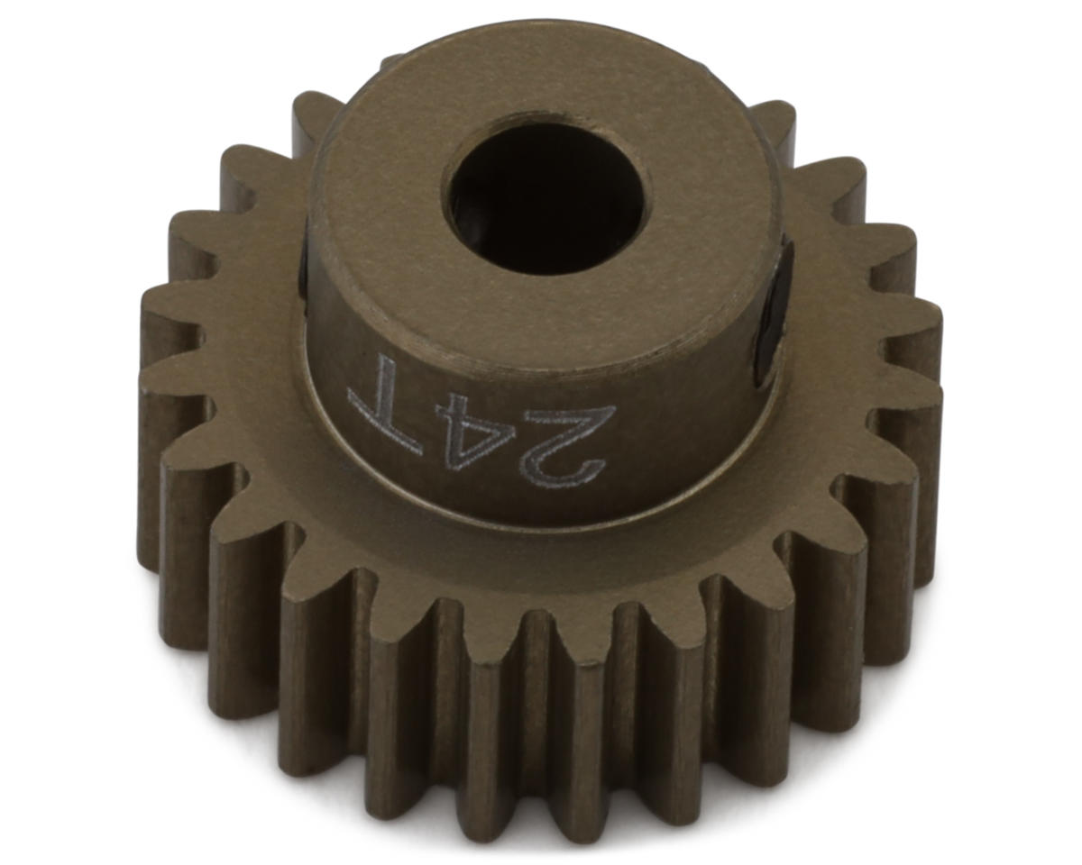 Hot Racing 48P Hard Anodized Aluminum Pinion Gear (1/8" Bore) (24T)