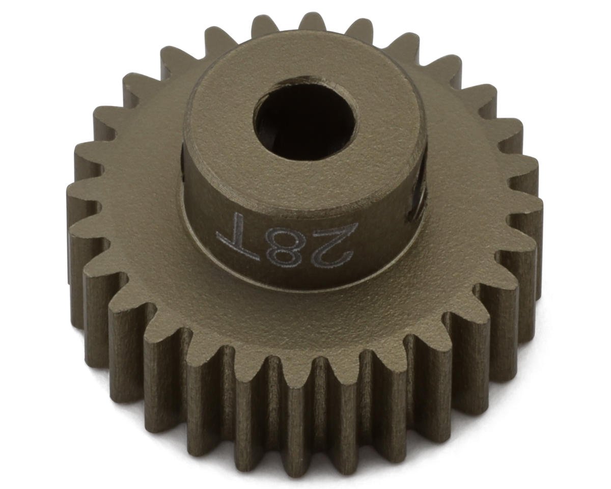 Hot Racing 48P Hard Anodized Aluminum Pinion Gear (1/8" Bore) (28T)