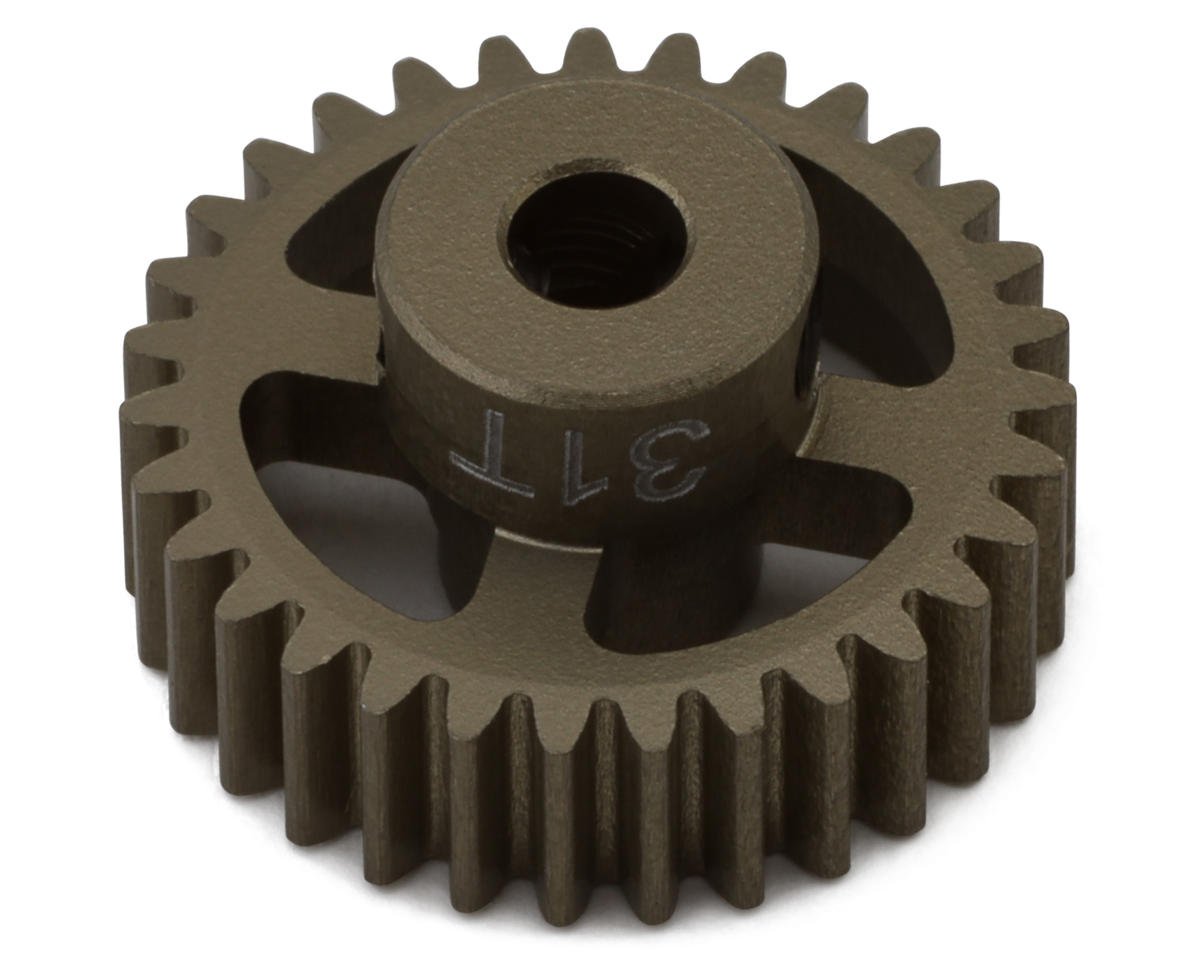 Hot Racing 48P Hard Anodized Aluminum Pinion Gear (1/8" Bore) (31T)