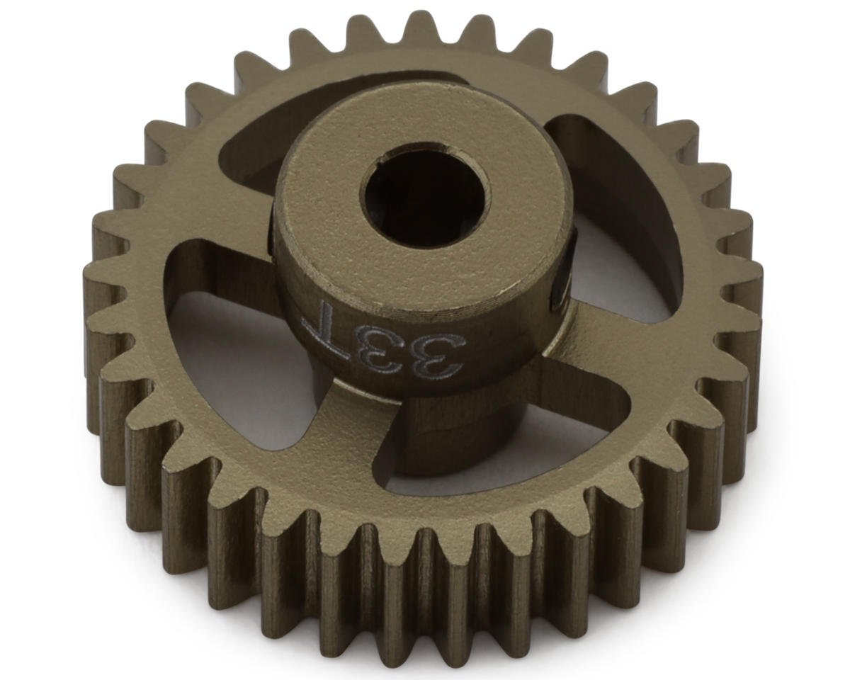 Hot Racing 48P Hard Anodized Aluminum Pinion Gear (1/8" Bore) (33T)