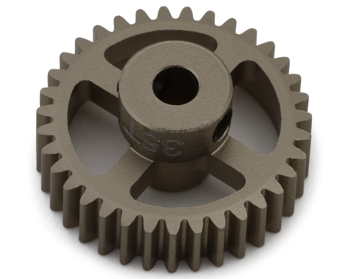 Hot Racing 48P Hard Anodized Aluminum Pinion Gear (1/8" Bore) (35T)