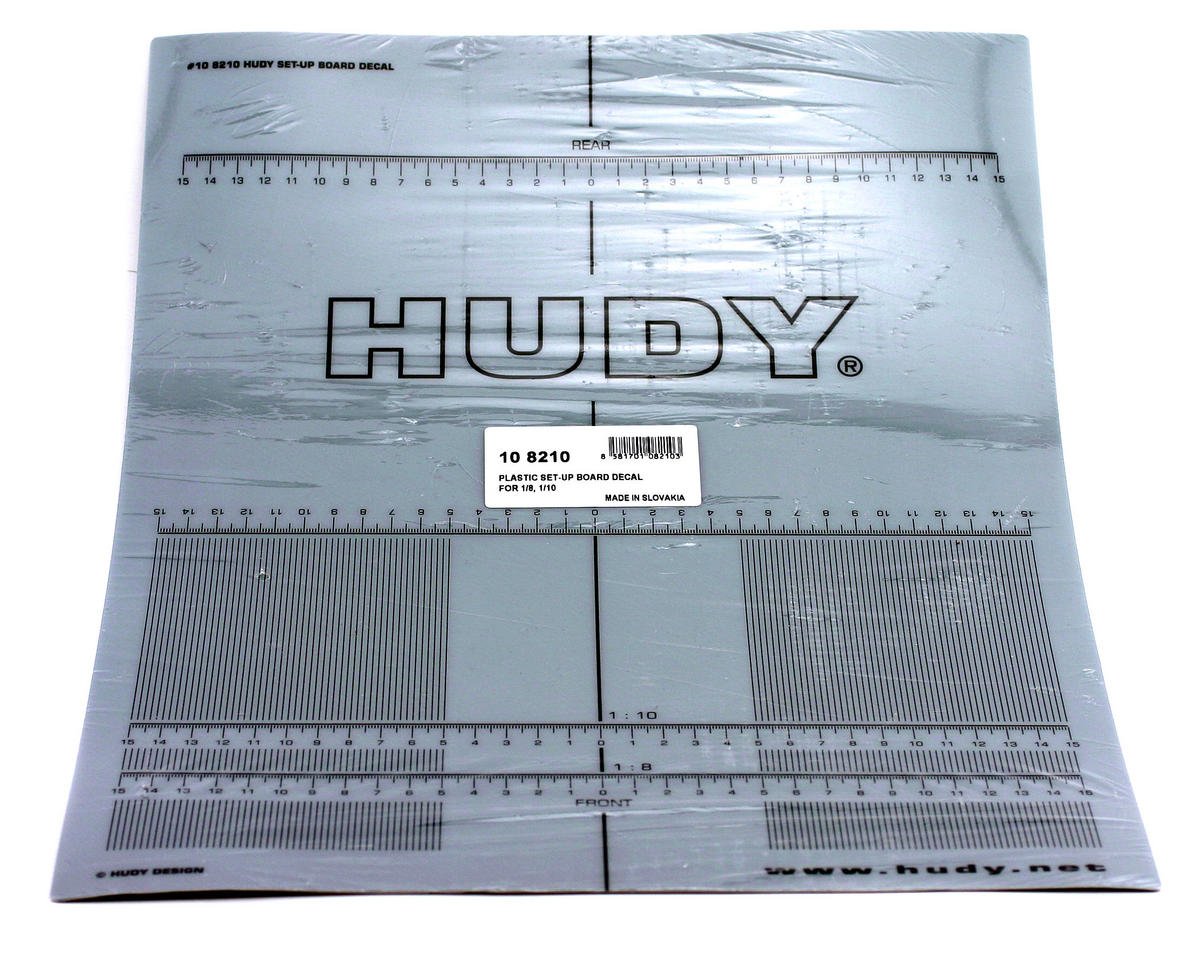 Hudy 1/8 & 1/10 On Road Plastic Set-Up Board Decal (330x470mm)
