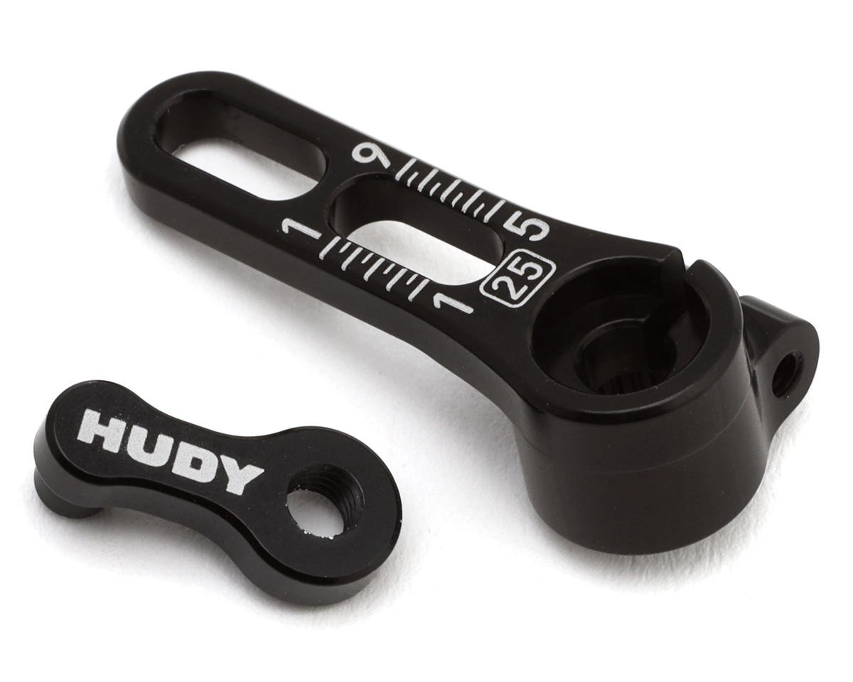 Hudy Aluminum Adjustable Clamping Servo Horn (25T-Futaba, Savöx)