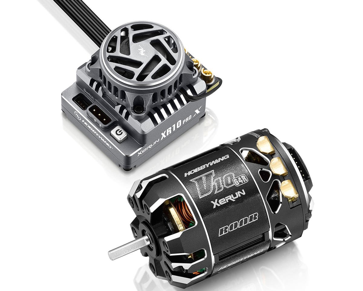 Hobbywing XR10 Pro G3X Stock Spec Sensored Brushless ESC/V10 G4R Motor Combo (21.5T)