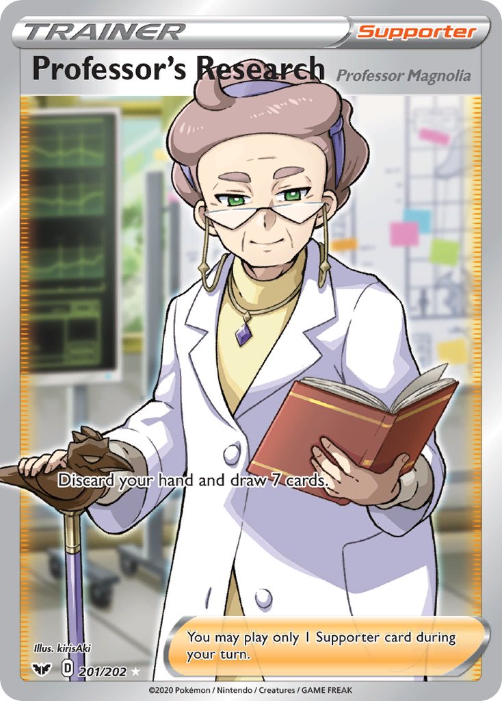 Professor's Research (Full Art) - 201/202 (SWSH01) Ultra Rare - Near M