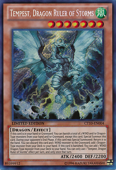 Tempest, Dragon Ruler of Storms (CT10-EN004) Limited Edition Secret Ra