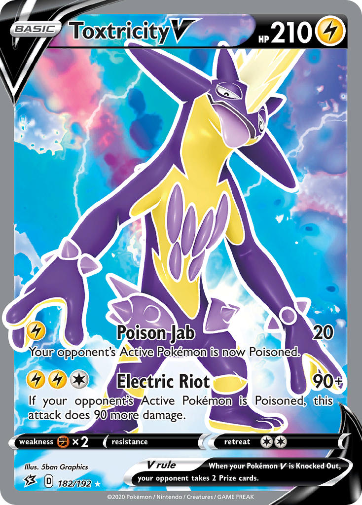 Toxtricity V (Full Art) - 182/192 (SWSH02) Ultra Rare - Near Mint Holo