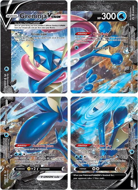 Greninja V-UNION [Set of 4] - SWSH155-158 (SWSH:PR) Promo - Near Mint