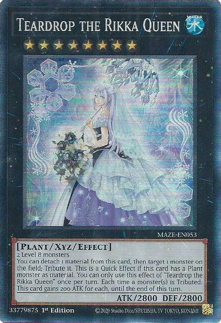 Teardrop the Rikka Queen (CR) (MAZE-EN053) Collector's Rare - Near Min