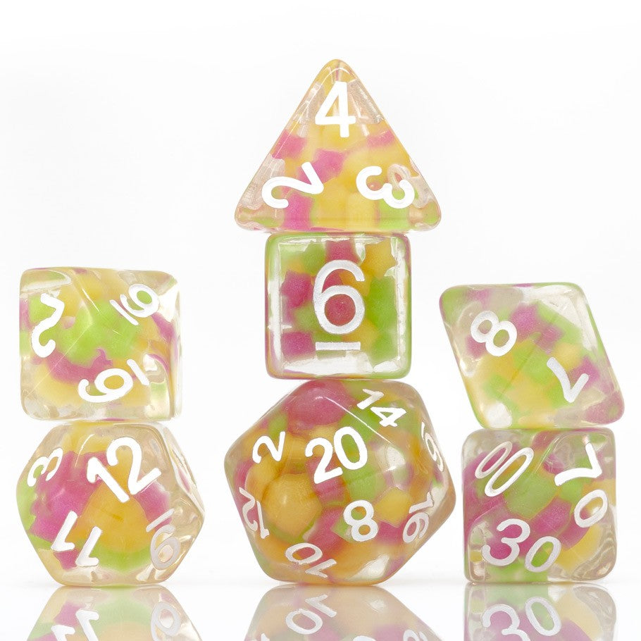 Sirius Dice: Glowworm - Melon Ball (7-Poly Set)