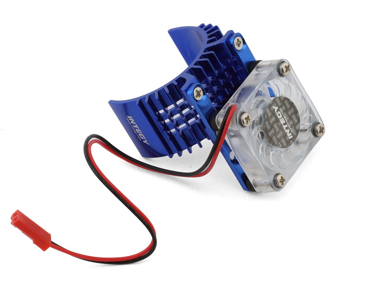Team Integy 540 Motor Heatsink (Blue) (Traxxas™ Slash/Stampede/Rustler) w/Cooling Fan