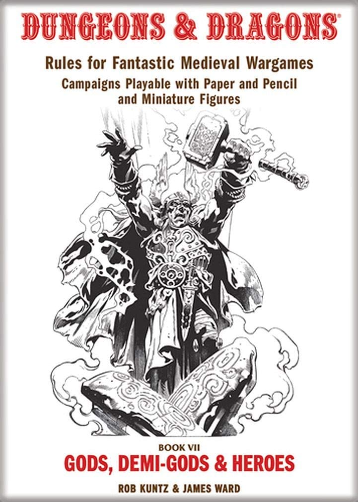 Dungeons & Dragons Book Cover Series 1 Magnet - Rule Book VII Gods, De