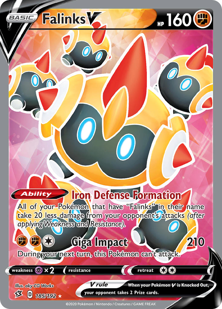 Falinks V (Full Art) - 185/192 (SWSH02) Ultra Rare - Near Mint Holofoi