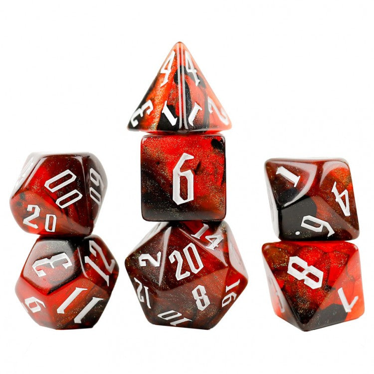 Sirius Dice: - Cherry Nebula (7-Poly Set)