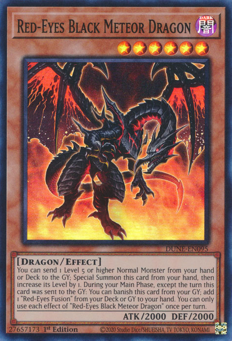 Red-Eyes Black Meteor Dragon (DUNE-EN095) Super Rare - Near Mint 1st E