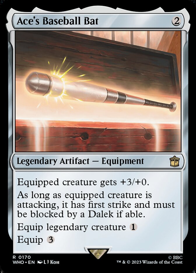 Ace's Baseball Bat [#0170 New Cards] (WHO-R-FOIL)
