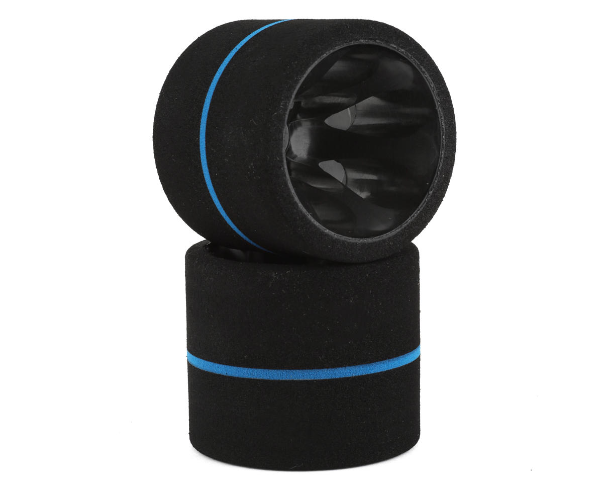 Jaco Prism 1/12 Mounted Foam Rear Tires (2) (Blue Stripe)