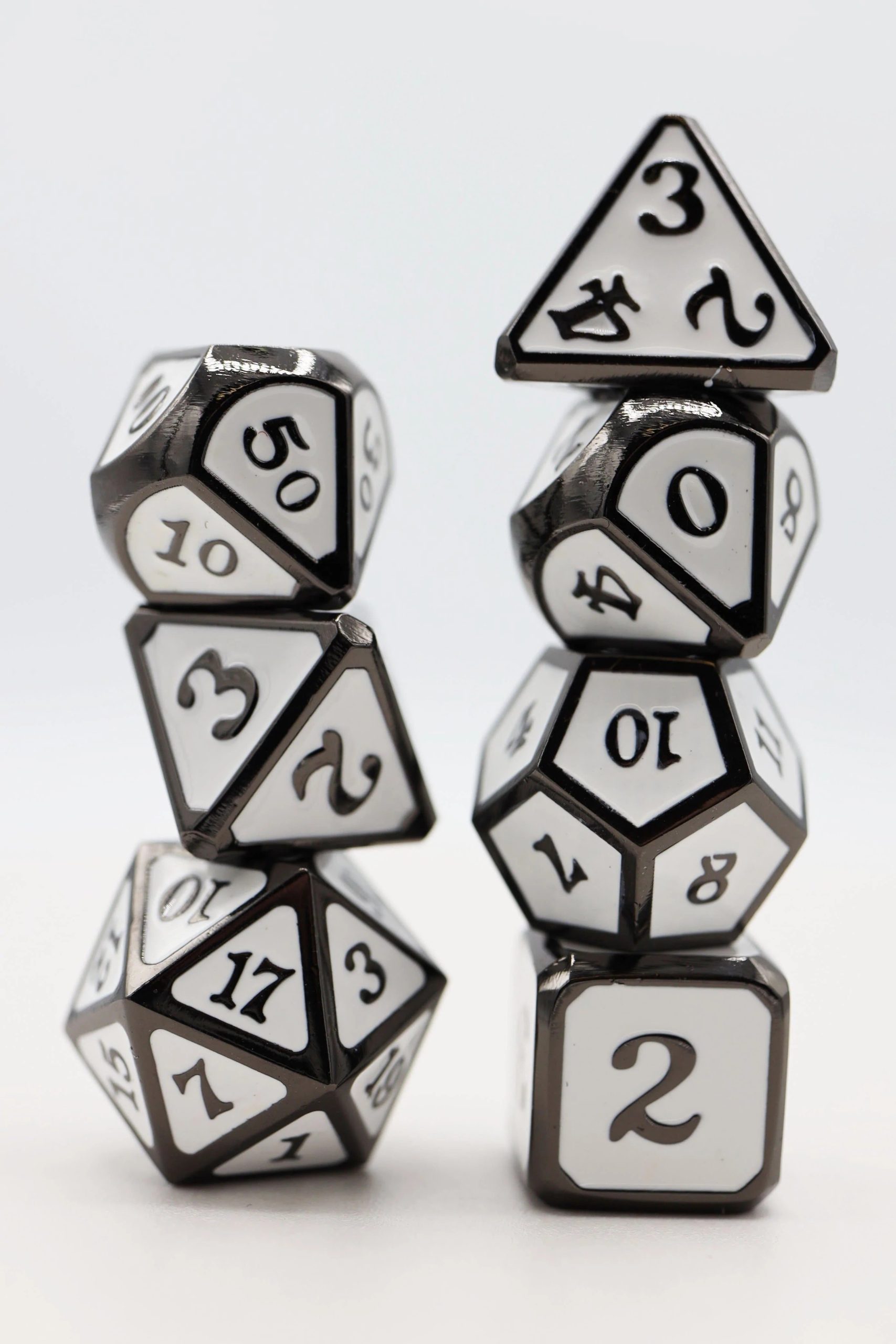 Snow and Ashes RPG Metal Dice Set