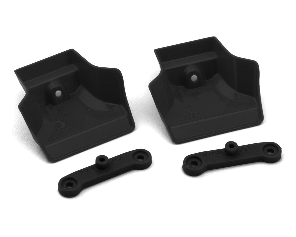 JConcepts XRAY XB8/XB8e 2025 1/8 Molded Front Wings w/Adaptors (Black) (2)
