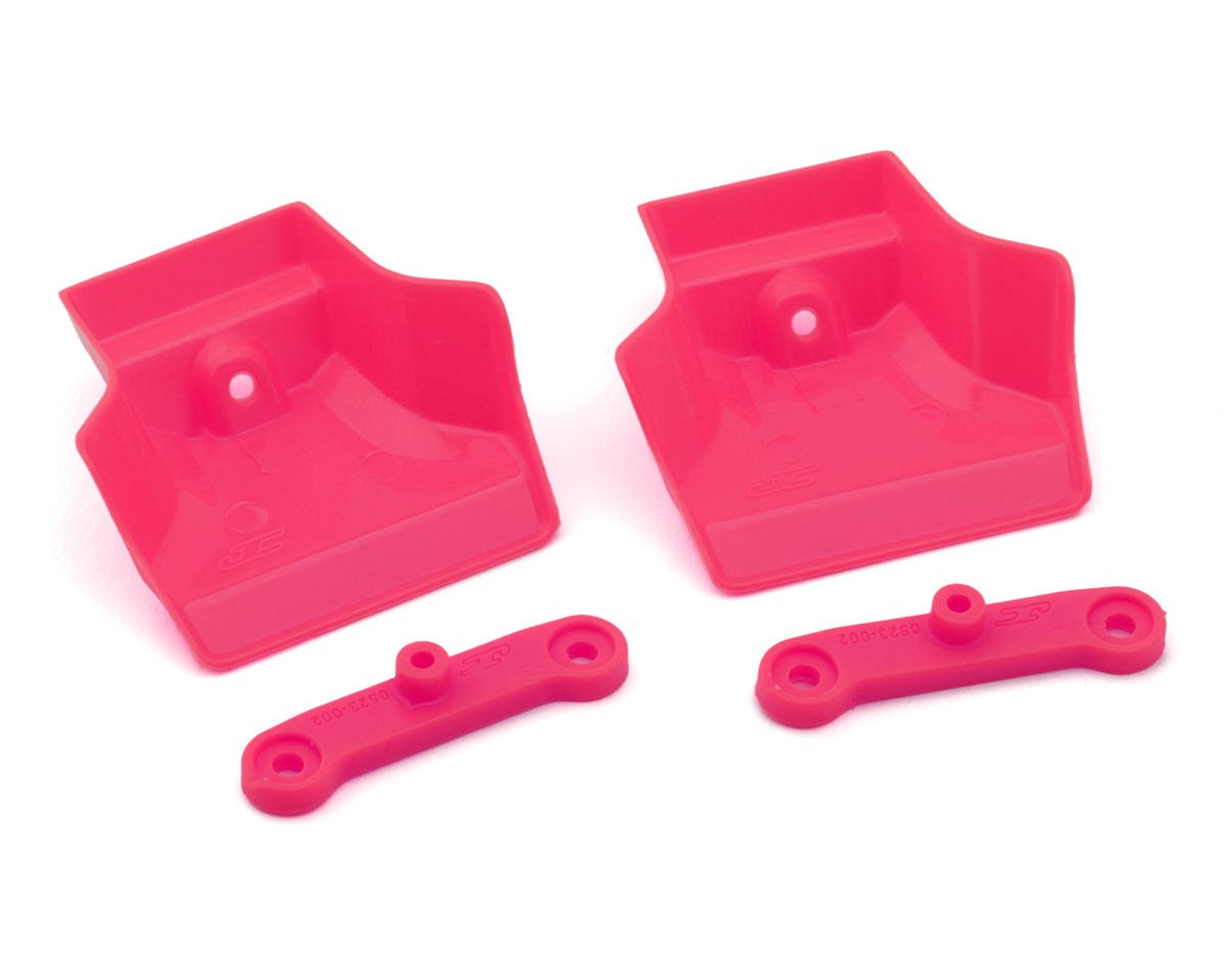 JConcepts XRAY XB8/XB8e 2025 1/8 Molded Front Wings w/Adaptors (Pink) (2)