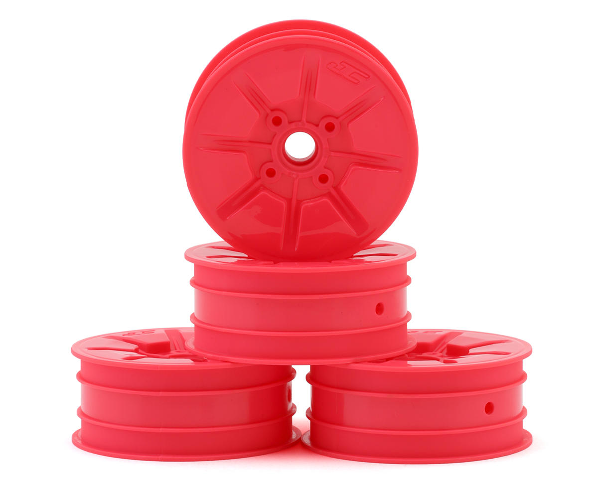JConcepts RC10 Pioneer 2.2 Bearing Front Wheels (Pink) (4)