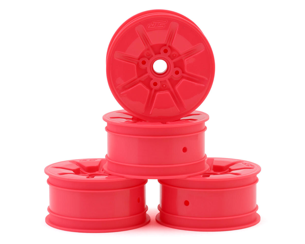 JConcepts RC10T Pioneer 2.2 Narrow Front Wheels (Pink) (4)
