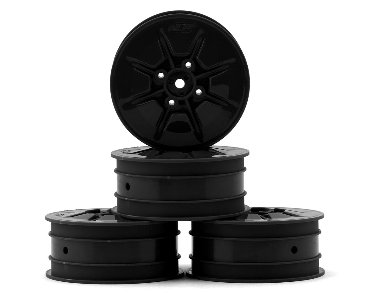 JConcepts Pioneer 2.2 4WD Front Buggy Wheels (Black) (4) (22X-4, XB4, B74.1) w/12mm Hex