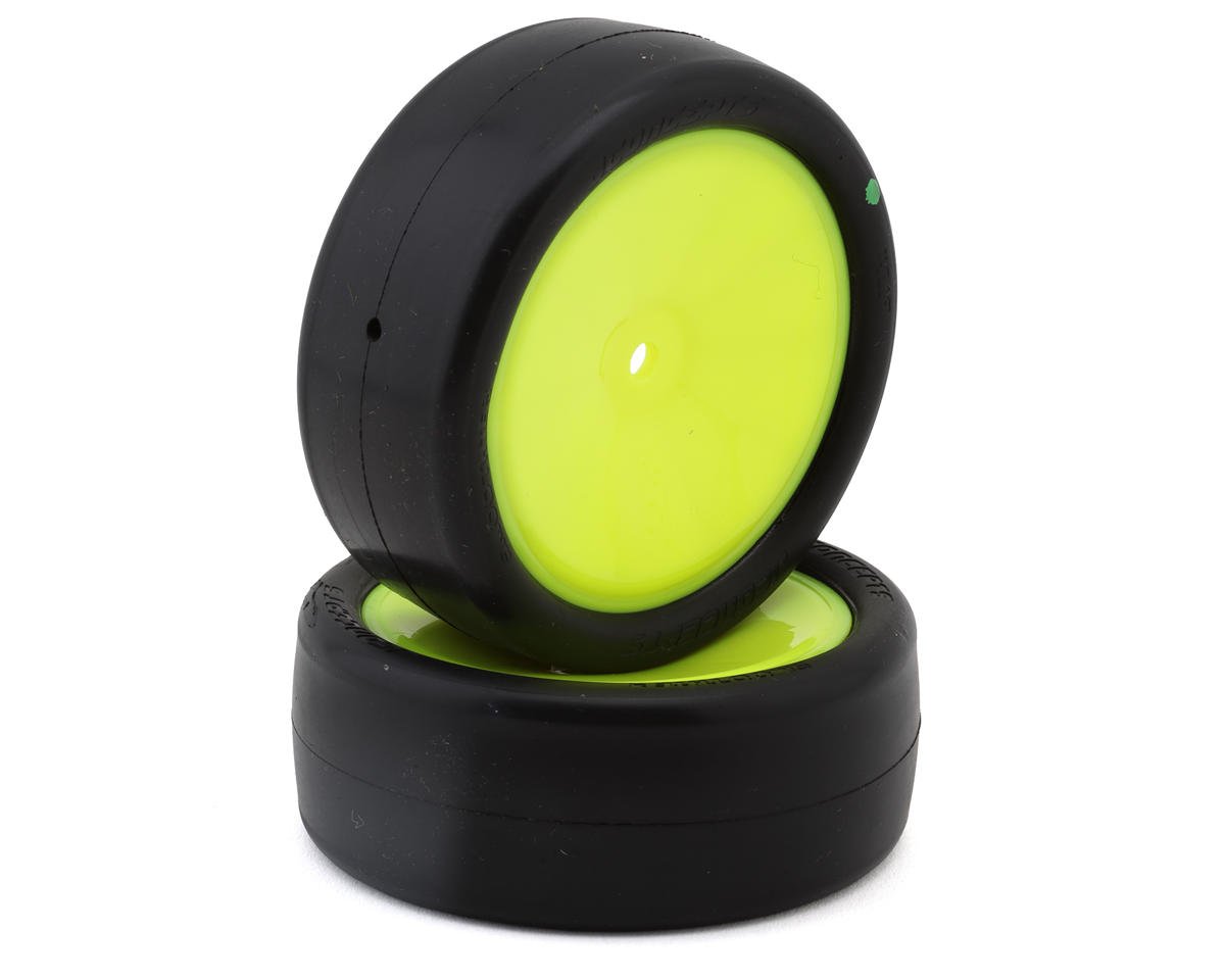 JConcepts Smoothie 3 2.2" Pre-Mounted 2WD Front Buggy Tires (Yellow) (2) (Green) w/12mm Hex