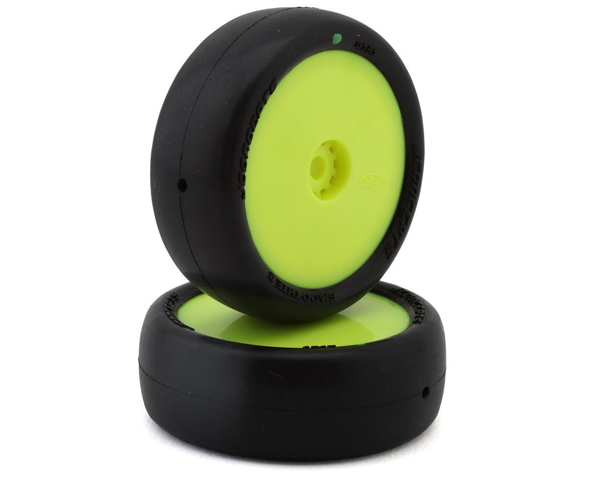JConcepts Mini-B Smoothie 2 Pre-Mounted Front Tires (Yellow) (2) (Green)