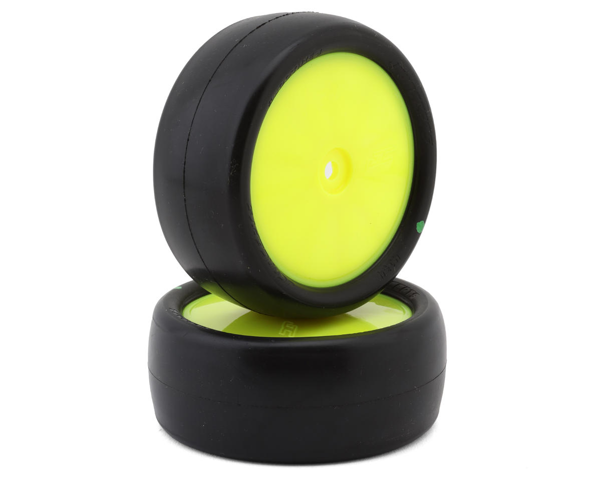 JConcepts Smoothie 3 2.2" Pre-Mounted 4WD Front Tires (Yellow) (2) (Green) w/12mm Hex