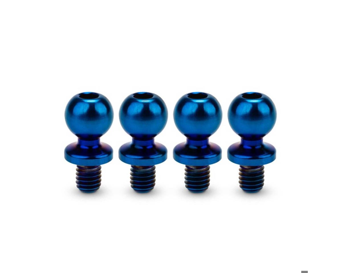 JConcepts 5.5mm Revolved Titanium Ball Studs (Blue) (4) (4mm)