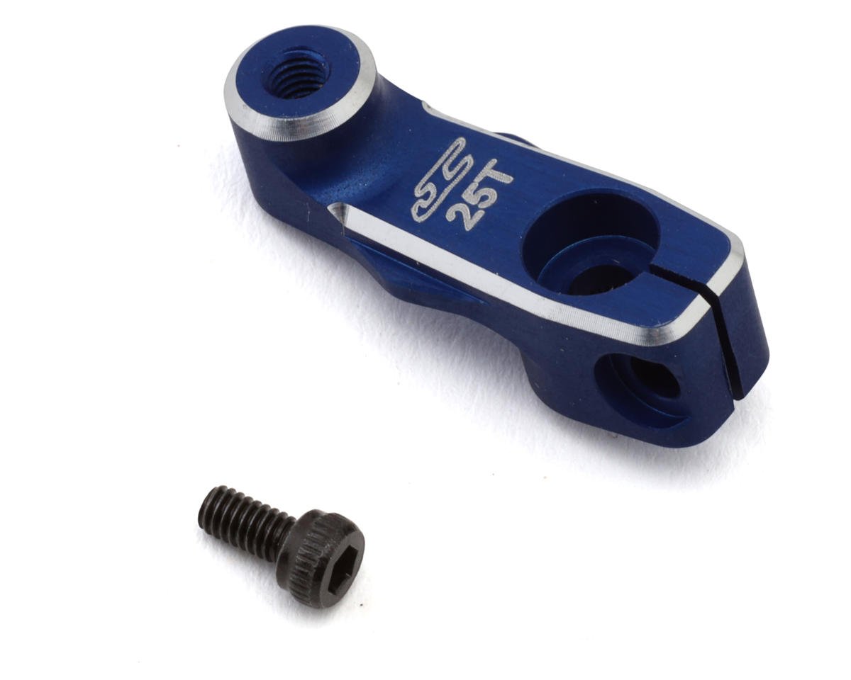 JConcepts RC10B7/B7D 15.5mm Aluminum Clamping Servo Horn (Blue) (25T-ProTek/Savox/Futaba)