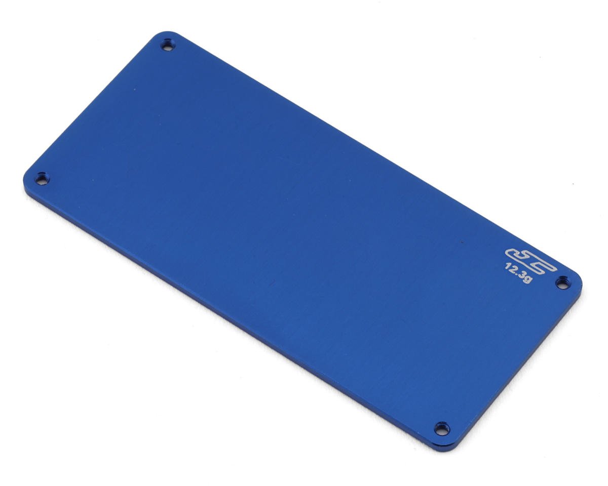 JConcepts RC10B7/B7D Aluminum Electronics Plate (Blue) (12.3g)